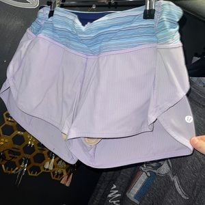 purple lululemon shorts